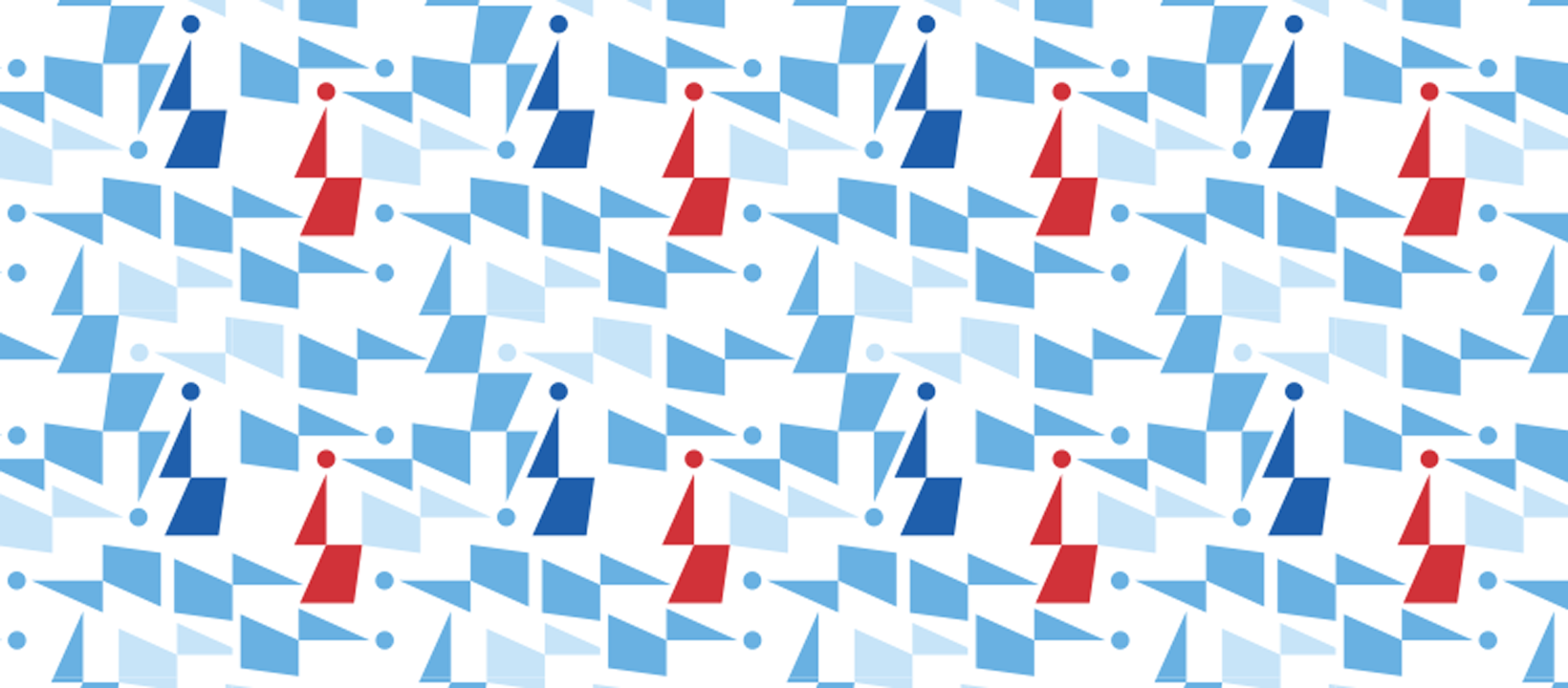 Light blue, dark blue, and red Innovation Enterprise logos form a background pattern
